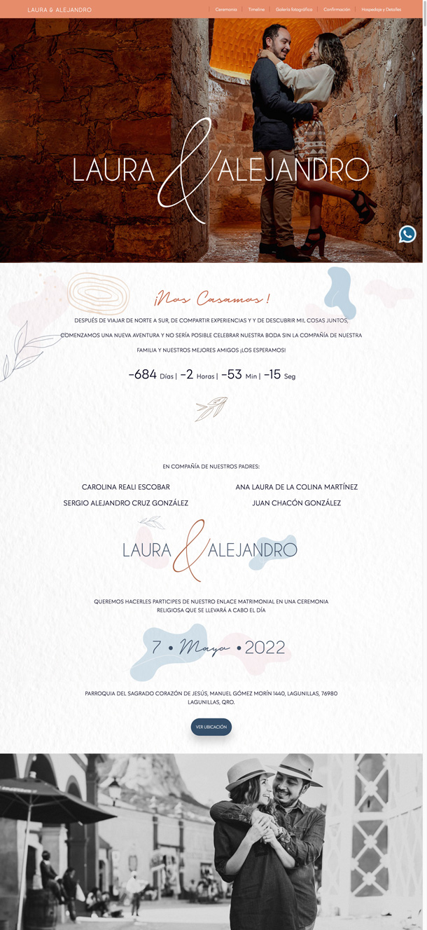 diseño web floral boda